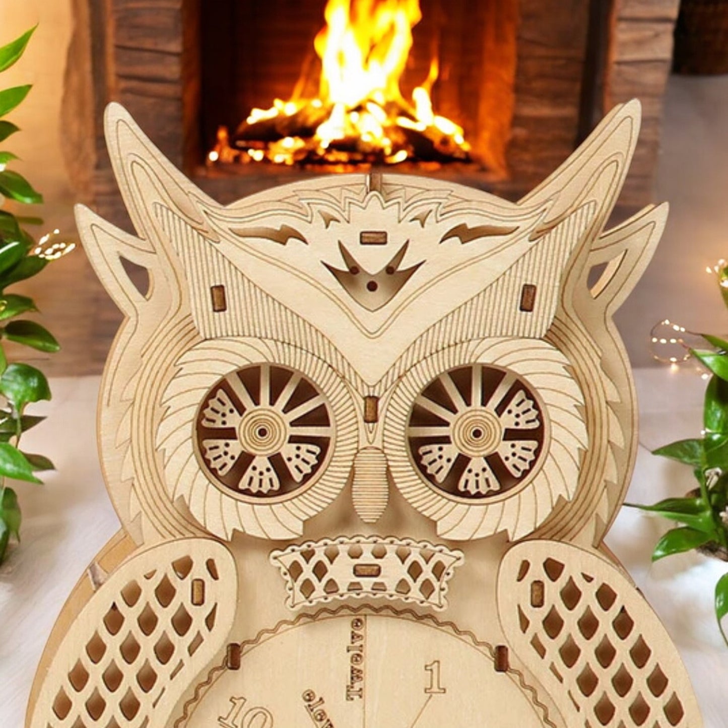 puzzle 3D hibou prêt de face 