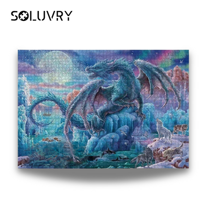 Puzzle 2000 Pièces | Dragon bleu -