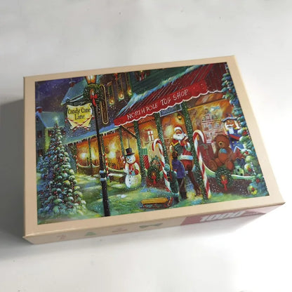 boite puzzle 1000 pièces de noël dans la neige